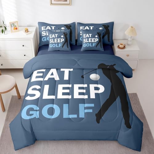 Image of Feelyou Golf Bedding Set Twin Size 7 Piece for Kids Women Men