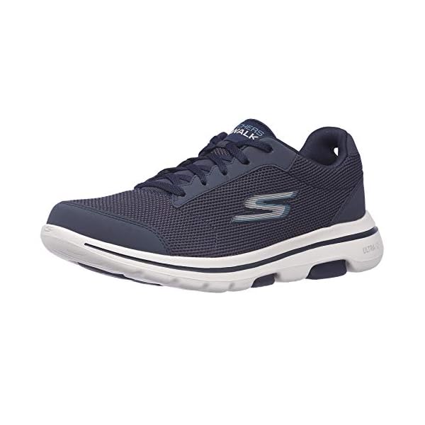 Skechers Men's Gowalk 5 Qualify-Athletic Mesh Lace Up Performance Walking Shoe Sneaker, Navy/Blue, 10
