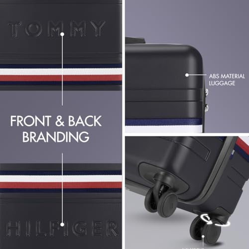 Image of Tommy Hilfiger Berlin Unisex Hard Luggage - Grey, 77Cm Cargo Bag with 4 Wheel Trolley
