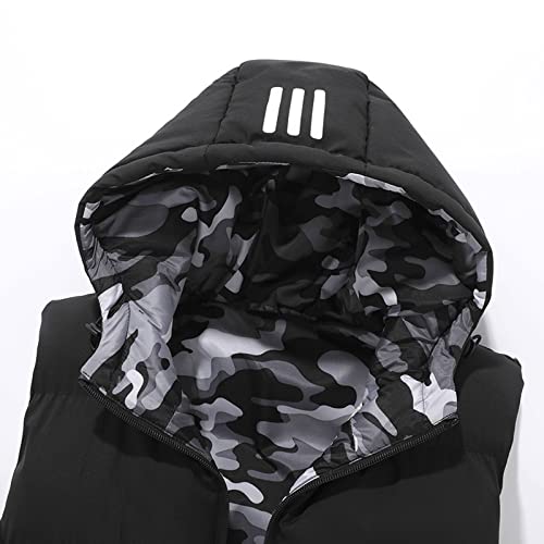 SUWALI Men's Outerwear Vests, Couple Jacket Vest Autumn and Winter Camouflage Sleeveless Jacket Warm Large Size Vest Double-sided Jacket - Image 4