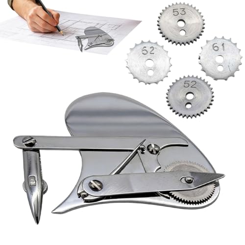Rotulador mecanico de metal con regulacion de linea y control de tinta para dibujo de precision