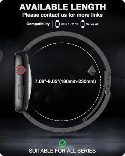 Image of EPULY Metal Band Compatible with Apple Watch Bands for Men 49mm 46mm 45mm 44mm 42mm, Business Stainless Steel Strap for iWatch Series 11 10 9 8 7 6 5 4 3 2 1, SE3 2 1, Ultra3 2 1, No Tools Required