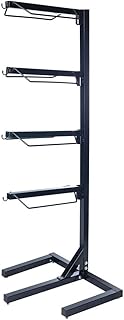 Easy-Up Swivel Saddle Rack with Tack Hooks | Ideal for Horse Tack Rooms | Swivels for Easy Access | Fits Both English & Western Saddles | Size 4 Tier