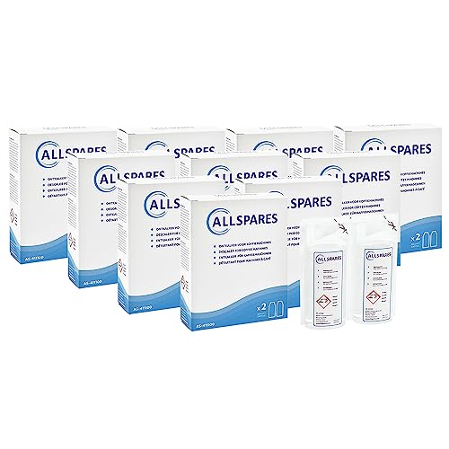 AllSpares Entkalker (10 x 100ml) für Kaffeemaschinen geeignet für Delonghi EcoDecalk DLSC200 / DLSC003 / 5513211481/5513296011 / DLSC003 / 5513225971 und Braun BRSC003 / AX13210003 (18 Stück)