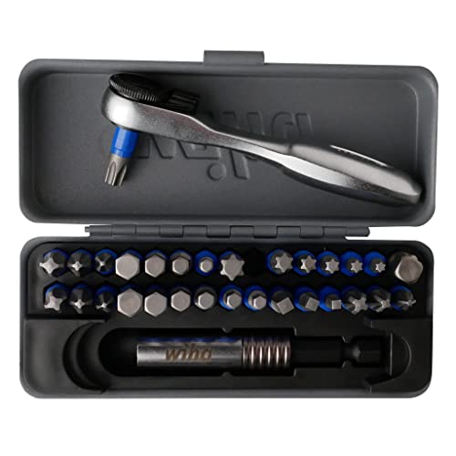 Wiha 76889 32 Piece Gobox Terminatorblue Impact Bit Set With Mini Ratchet #TOP1