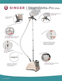Singer SWP Steamworks PRO Sistema Stiro Verticale, Grigio/Bianco