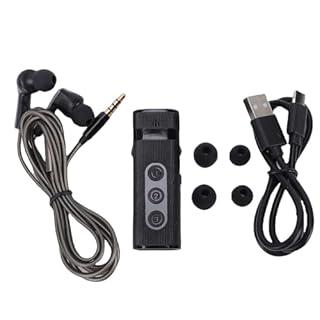 Topiky Amplificatore Acustico per Anziani, Amplificatore Audio Ricaricabile con Cuffie Cablate, Dispositivo Audio Personale e Dispositivo Potenziatore Vocale, Controllo (BLACK)
