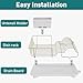 Buruis Dish Drying Rack for Kitchen Countertop, Large Capacity Gold Stainless Steel Dish Drainer with Anti-Slip Rubber Feet, Removable Drain Board and Utensil Holder (White Tray)