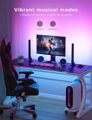 Image of Apex RGBIC Smart Gaming Light Bars with wireless Smart Controller, Wi-Fi Smart LED Gaming Lights with Music Modes and 60+ Scene Modes Built, Works with Alexa & Google Assistant, Game Room Lights Decor