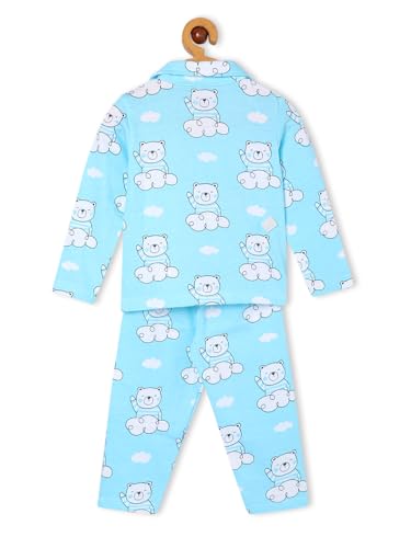 Image of The Mom Store Kids Cotton Night Suit for Boys and Girls | Soft Breathable Night Dress for Kids Boys and Girls | Printed Nightsuit Pajama Set | Comfortable All-Season Sleepwear for Daily Use