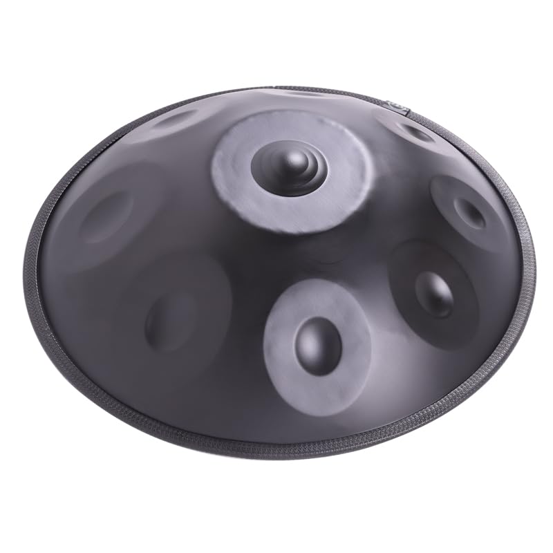 Hangpan negro de 9 tonos de 18 pulgadas - Instrumento de percusión hecho a mano