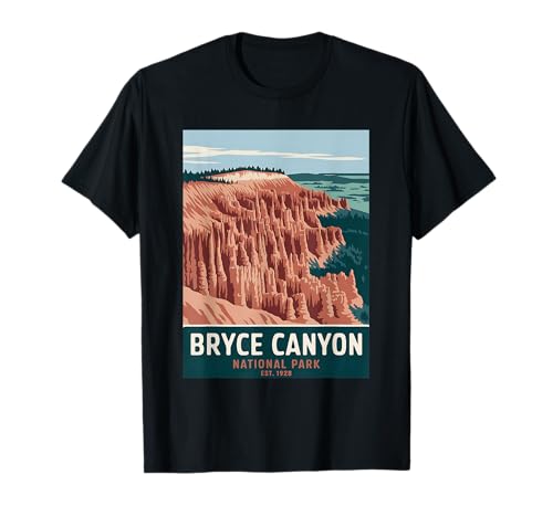 Bryce Canyon National Park Vintage Camping Senderismo Hombres Mujeres Camiseta
