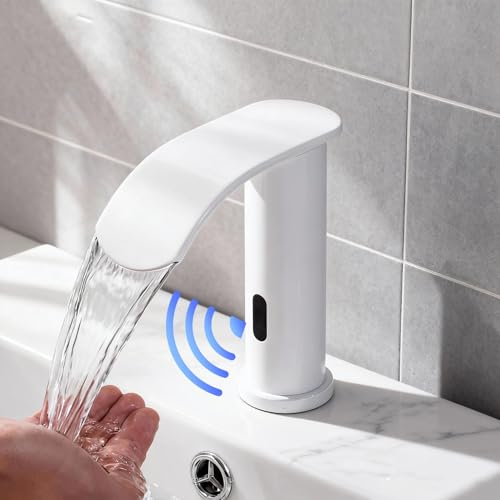 VELORE grifo automático blanco con sensor infrarrojo para lavabo 3