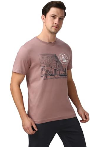 Image of Van Heusen Men's Athleisure Graphic T-Shirt - Comfortable Crew Neck| Soft Breathable Cotton Blend | Casual Wear Style | Summer Favorite | Style 60054