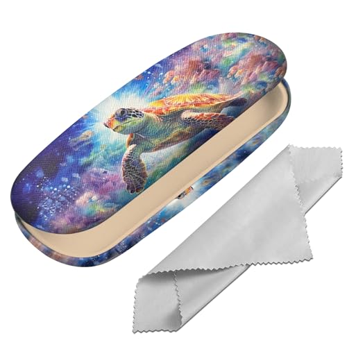Image of Eyeglasses Case Hard Shell Protective Case for Glasses Eyeglass Box with Cleaning Cloth for Boys Men Man Cute Aesthetic