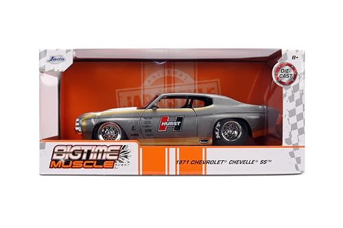 Jada Toys Muscle 1:24 Chevy Chevelle 1971 metálico gris miniatura 2