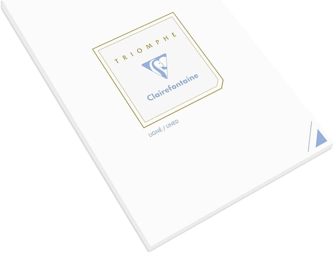 Clairefontaine Triomphe Blank Writing Paper Tablet, A4, 90g, 50 Sheets, White