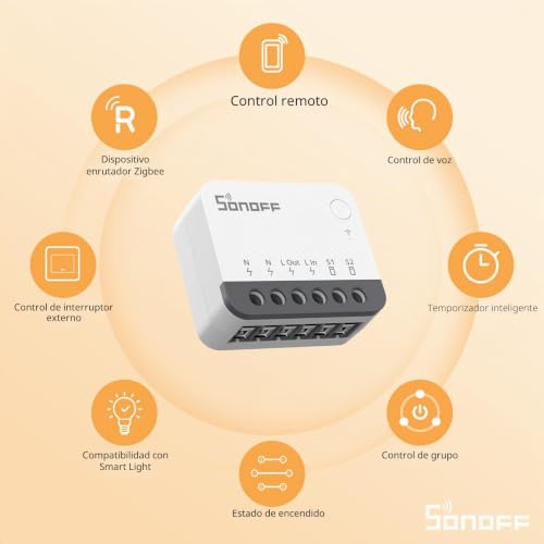 Miniatura 5 de SONOFF Zigbee Interruptor Inteligente, Funciona con Alexa & Google Home, 2 PACK, Requiere Pasarela Zigbee, Se Requiere Neutral