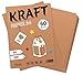 Produktbild ABSOFINE 60 Blätter Kraftpapier DIN A4 Kraftkarton 320g/m² Hochwertige Qualität Naturkarton Bastelpapier zum Drucken, Kartonpapier Basteln für Vintage Hochzeit Geschenke Etiketten