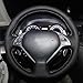 Loncky Black Genuine Leather Auto Custom Steering Wheel Covers for Infiniti G37/ Infiniti G35/ Infiniti EX35 /Infiniti EX25/ Infiniti EX37/ Infiniti Q60/ Infiniti QX50/ Infiniti Q40/ Infiniti IPL G