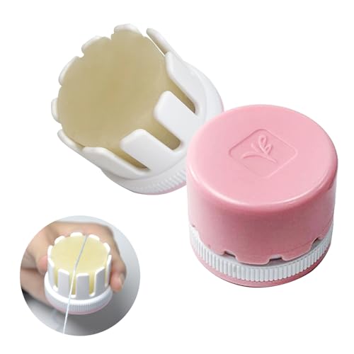 BEN YEDD Rotatable Beeswax Torsion Over-Line Beeswax Sewing Thread Wax Natural Wax with Plastic Case High Utility Thread Wax Hard Wax (Pink)