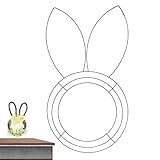 Ghirlanda Osterrahmen - Filo Metallform Kaninchenform | Osterhandwerker Basis zum Aufhängen, Unterstützung für den kreativen Frühlingsthema Ghirand, Metallstruktur für Raum und Eingänge