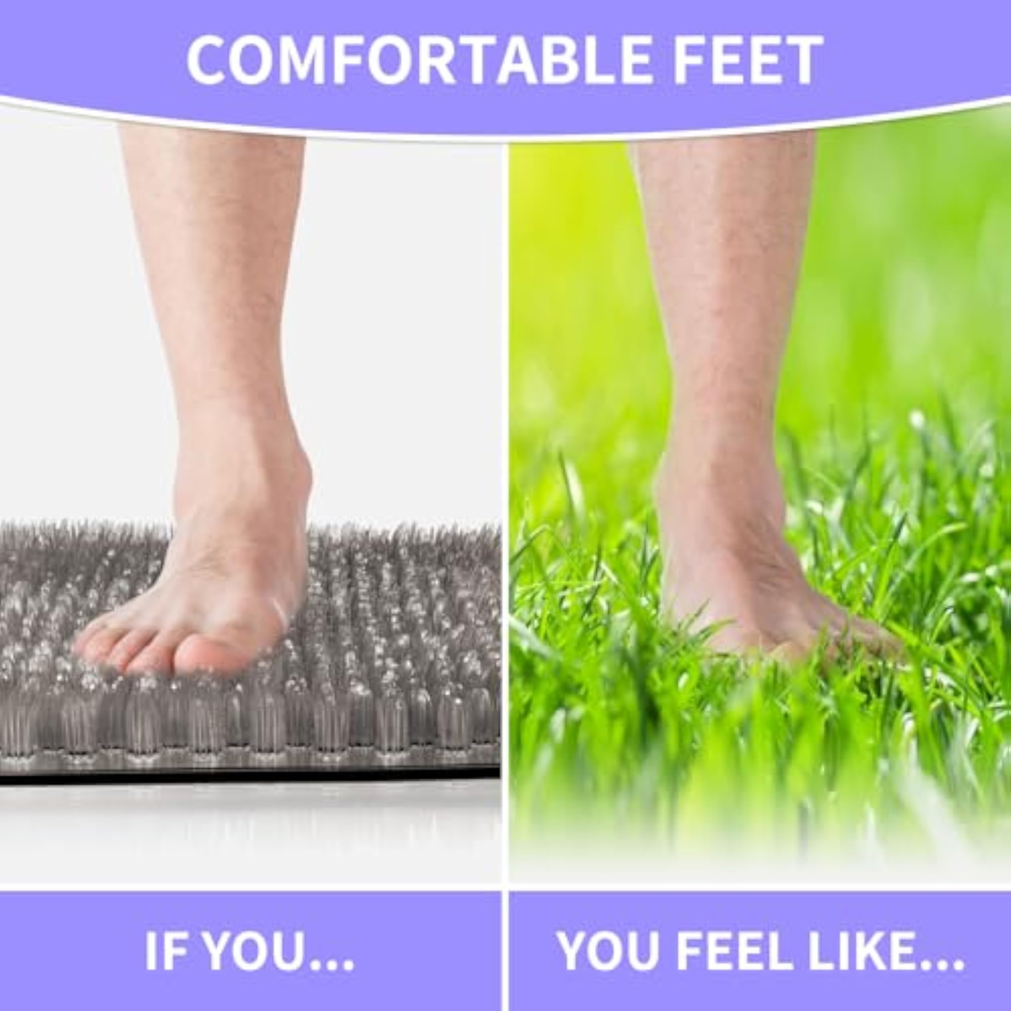 Shower Foot Scrubber Mat with Scrub Bristles