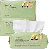 Sokaiteki クレンジングタオル フェイシャルタオル 60枚入り 使い捨てタオル フェイスタオル 使い捨て 洗顔 メイク落とし タオル 厚手 (60枚入り(3パック))