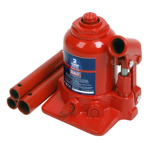 Sealey 2 Tonne Telescopic Bottle Jack - SJT2 black