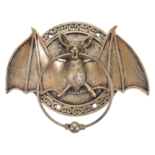 Gatuida Bat Knocker Retro Decor Medieval Black Door Knocker Bat Door Knocker Front Door Knocker Door Handle Knocker Decorative Front Door Hardware Vintage Front Door Rustic Shape LED Resin