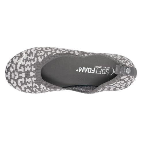 PUMA Womens Iliana Ballerina Leopard Flats Casual - Grey - Size 8.5 M4