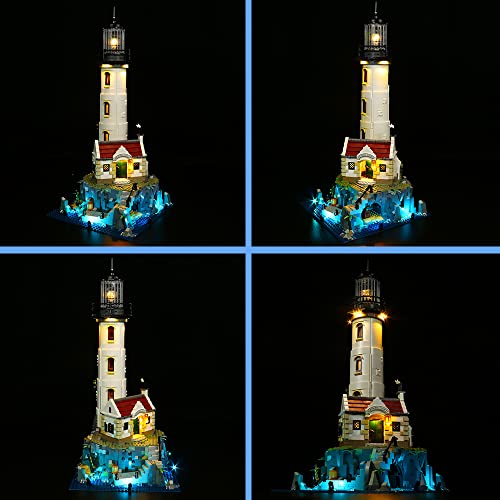 VONADO LED Light Kit for Lego Motorized Lighthouse 21335 (Remote Control)