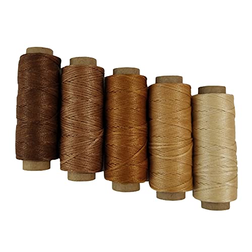 YEQIN 30 jardas 150D fio de costura encerado de couro para projetos de artesanato em couro – 1 mm de