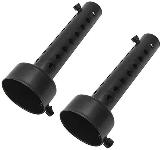 2 pcs Universel 60mm Amovible Moto Silencieux D'échappement Moto Silencieux Peut Insérer Chicane Silencieux Noir