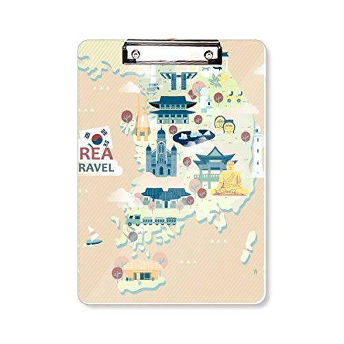 Porte-bloc A4 Travelling in Korea avec finition rigide haute qualité