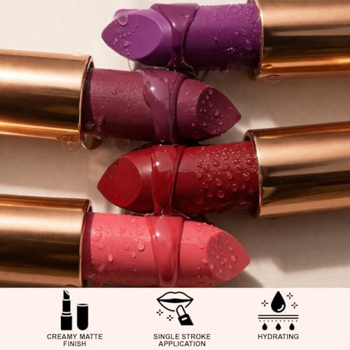 Image of One Wish Creamy Matte Lipstick - Coral Coded Shade 03 | Long Lasting | Full Coverage | High-Pigment | Smooth Finish | Creamy Formula with SPF | Enriched with Vitamin E, Almond Oil & Shea Butter | 3.8g