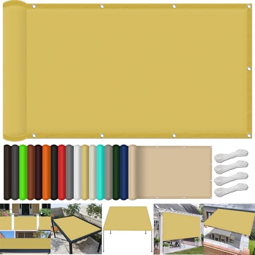 Voile d'ombrage rectangulaire 280x520 cm crème étanche
