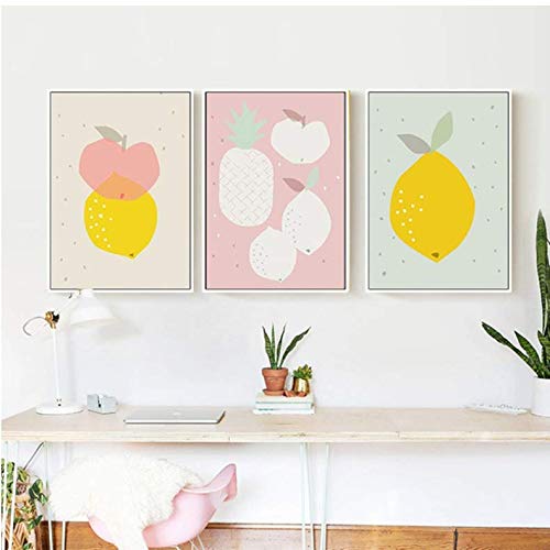 Toile art posters pépinière fruits décoration murale enfant 50x70cm