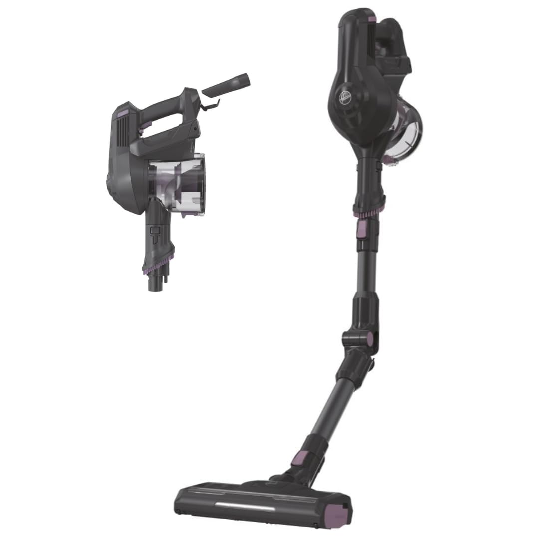 Hoover HF103X, Aspirateur Balai sans Fil Multifonction, Puissant 22V, Grande Autonomie 30m, Grande capacité 0,9L, Electrobrosse LED, Position Park&GO,Vidage Facile,Tube Flexible+Accessoires Embarqués