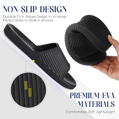 Image of Shyyween 6 Pack Non Slip Shower Slides Lightweight Bath Slippers for Women & Men Pool Sandals for Home Hotel Gym Spa Pool