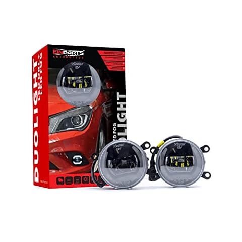 EinParts 2w1 Reflektory do jazdy dziennej LED DRL + FOG, Światła lampy dedykowane, Okrągłe światła przeciwmgielne, Homologacja R87