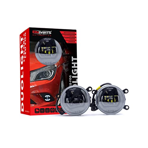 EinParts 2w1 Reflektory do jazdy dziennej LED DRL + FOG, Światła lampy dedykowane, Okrągłe światła przeciwmgielne, Homologacja R87