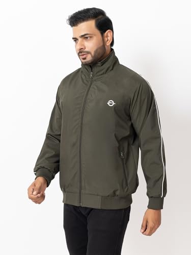 Image of OSCILLATE Casual Winter Wear Jackets For Men || Men's Solid Wind Cheater Jacket With Zipper || Ribbed Waist And Ribbed Wrist Cuffs For Perfect Fit || Casual And Sports Jacket