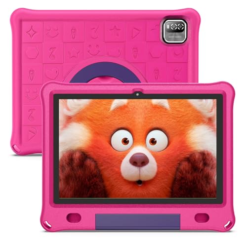 PRITOM Tablet Android 15, All-New 10'' Tablet Kids, Parental Control, 64GB+1TB Expand Tablets for Kids, Child, WiFi6, Educational, Games, Kids Software Pre-Installed, with EVA Case (Pink)