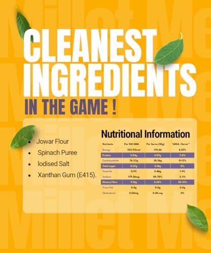 Image of Millet Me by Kuizeens Spinach Jowar Fettuccine Pasta - 110g Each, Pack Of 1 | Gluten-free Sorghum Pasta | Natural Spinach, High Fiber & Iron | Vegan & Maida-free