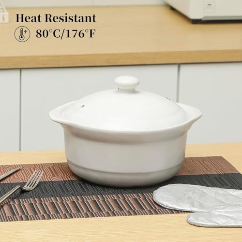 Image of Placemats Set of 6 Dining Table Place Mats | Placemats Table Mat PVC Material | Non-Slip Heat Resistant | Dining Tablemates Washable Anti-Skid | Size 45 x 30cm (Brown & Black Stripe)