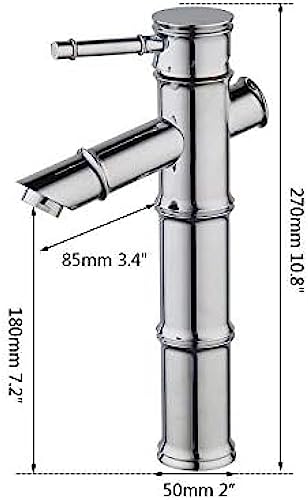 Robinet d'évier bambou chrome pour rénovation salle de bain - 4