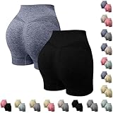 GOHRSHA Athletic Shorts for Women Compression Shorts for Women Spandex Short Booty Yoga Pants with Pockets High Waisted Butt Lifting Leggings Gym Clothes Summer Outfits Summer Pants