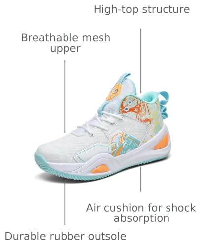 Image of Womens Mens Basketball Shoes Volleyball High Top Breathable Fashion Comfortable Outdoor Sport Non Slip Rubber Sneakers