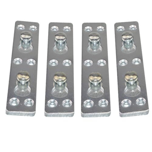 SEWOART Bisagra Gruesa De Cama Juego 4 Piezas, Acero Antioxidante, Pernos De Conexión Resistentes, Accesorios Para Reparación De Marcos De Madera, Uso En Cabeceras y Barandillas